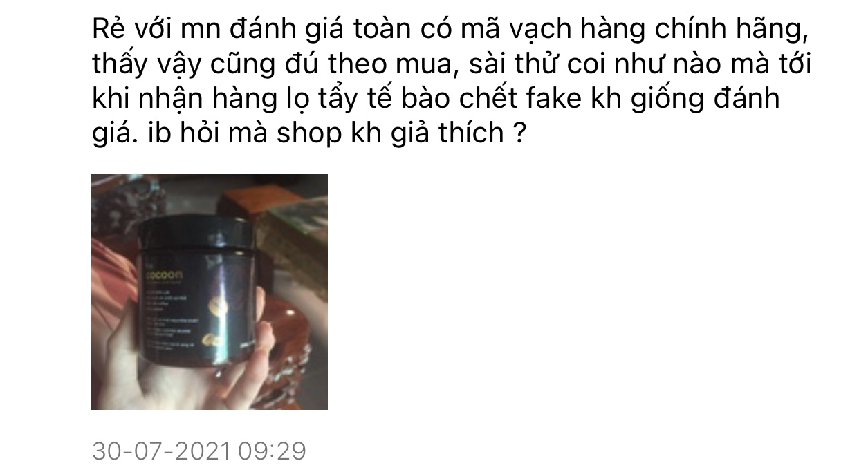 Cảnh báo: Tẩy da chết đình đám của The Cocoon có hàng fake, chất lượng lổn nhổn mà shop vẫn chốt được hơn 2000 đơn? - Ảnh 6.