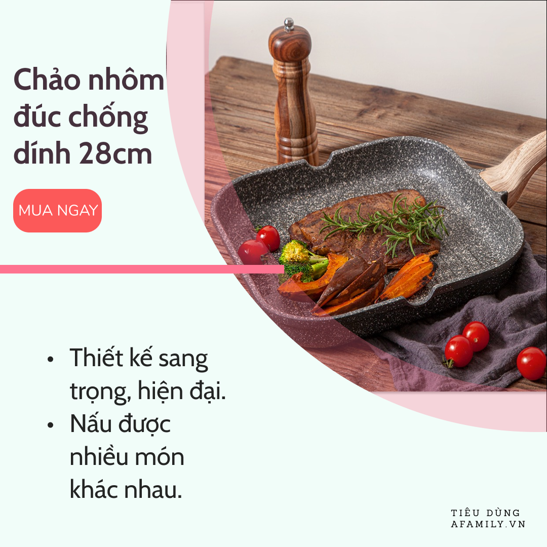 5 chảo chống dính siêu xinh, làm được nhiều món áp chảo không cần dầu gợi ý cho bà nội trợ giá chỉ từ 110k - Ảnh 5.