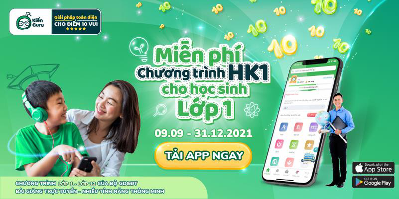 Kiến Guru miễn phí chương trình học kỳ I cho học sinh lớp 1 toàn quốc - Ảnh 1.