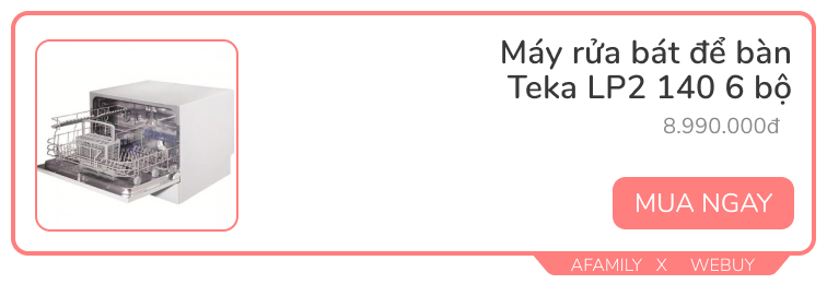 Máy rửa bát giờ đã rất rẻ, dưới 10 triệu đã có 6 lựa chọn khác nhau, có loại sale “tới bến” gần 50% - Ảnh 4.
