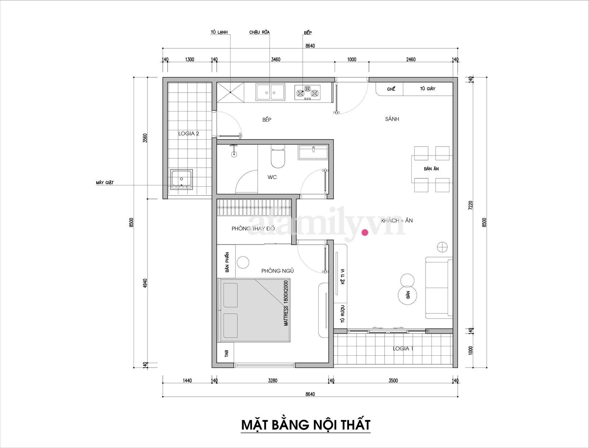 Kiến trúc sư tư vấn thiết kế căn hộ 67m² dành cho cô gái độc thân chi phí 98,3 triệu đồng  - Ảnh 2.