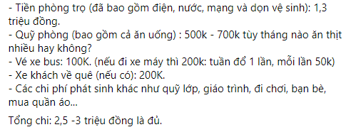 Tân sinh viên &quot;giận cả thế giới&quot; vì mẹ cho ít tiền sinh hoạt phí, dân tình xem con số mà giật mình: Thêm 2 triệu là đủ nộp 1 kỳ học phí  - Ảnh 4.