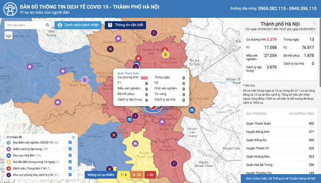 DIỄN BIẾN DỊCH COVID-19 NGÀY 3/9: Hà Nội thêm 30 ca mắc, trong đó Thanh Xuân 13 ca - Ảnh 1.