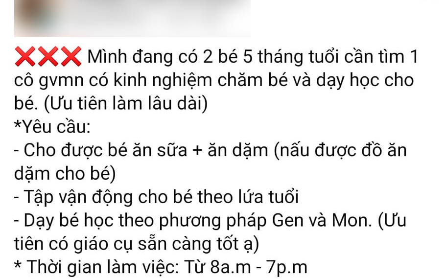 Tin tuyển giáo viên mầm non ở Hà Nội khiến dân tình tranh cãi nảy lửa: &quot;Chính chủ&quot; nói 1 câu gay gắt ai nghe cũng nóng mặt