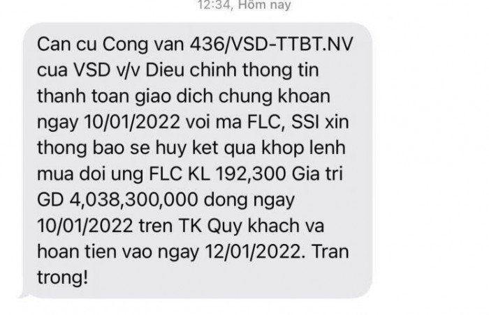 Cô đông FLC được hoàn tiền sau khi mua phải cổ phiếu FLC do ông Trịnh Văn Quyết bán &quot;chui&quot; - Ảnh 1.