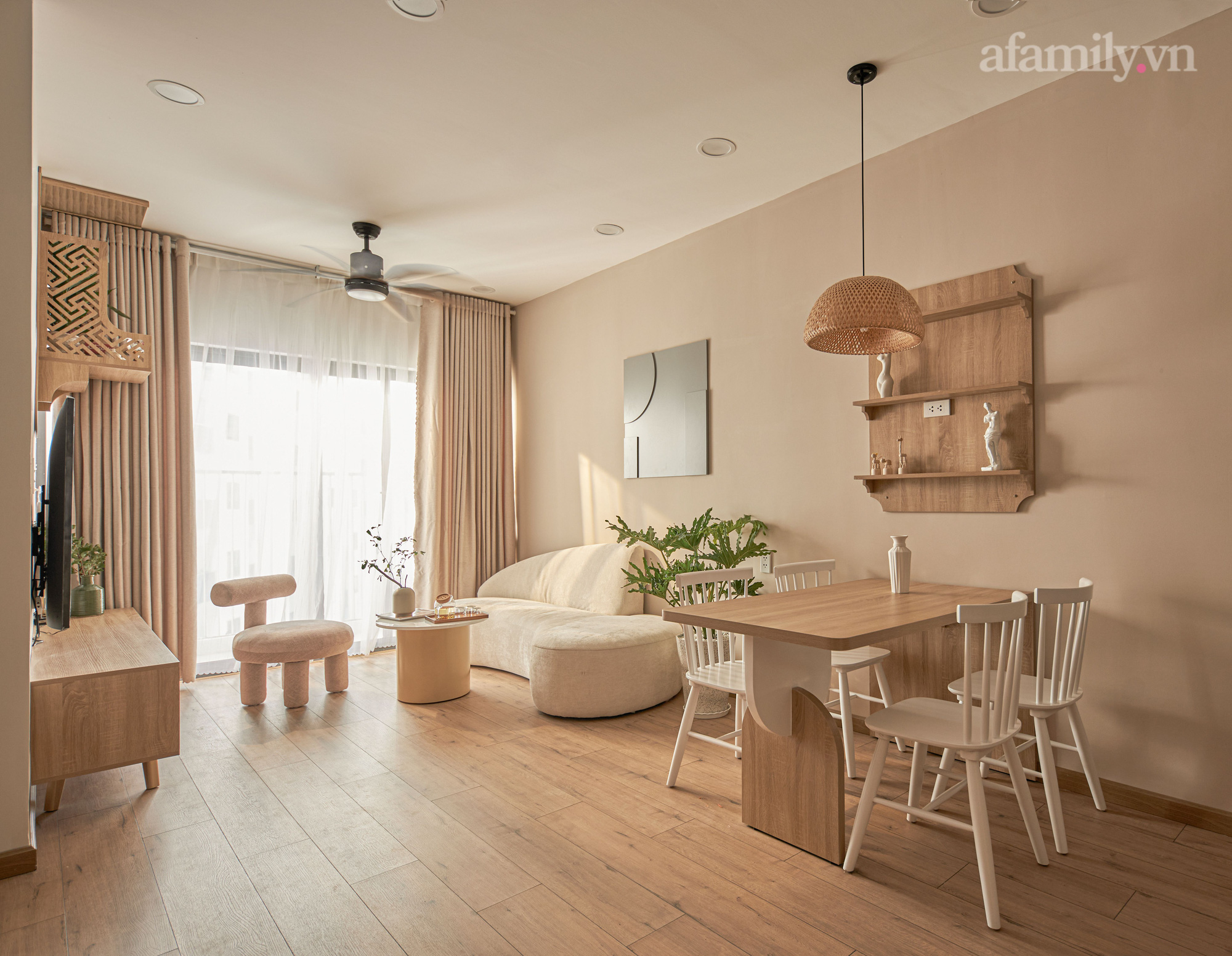 Thiết kế căn hộ nhà ở xã hội 63m² tại Nha Trang, diện tích nhỏ nhưng tối giản, gam trung tính đầy cảm hứng - Ảnh 7.