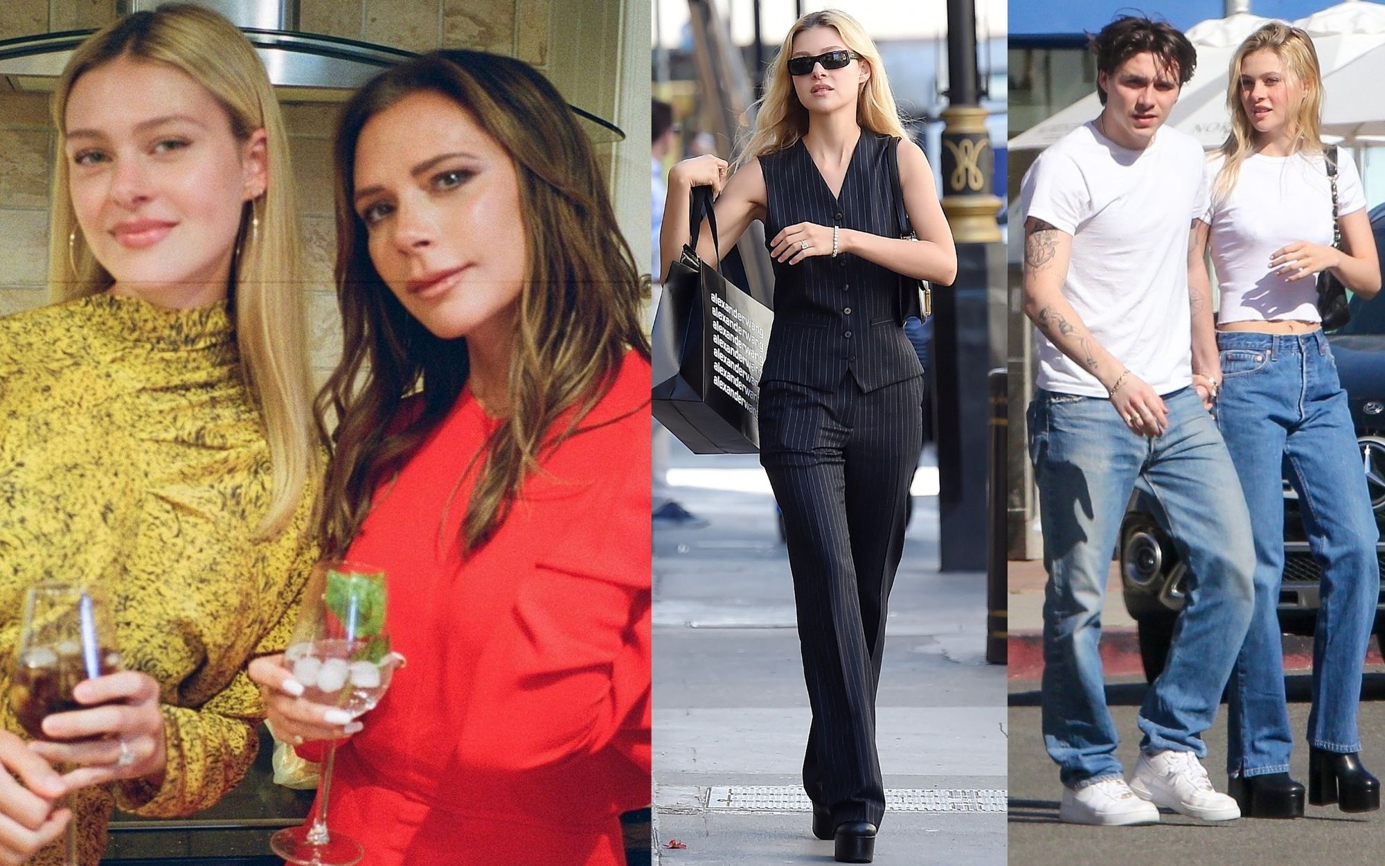 Con dâu của Victoria Beckham: Street style toàn đồ đen trắng mà siêu chất, quá hợp gu mẹ chồng