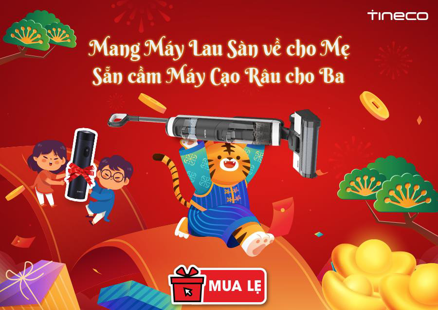 Máy lau sàn Tineco – Món quà Tết ý nghĩa cho gia đình - Ảnh 1. Máy lau sàn Tineco – Món quà Tết ý nghĩa cho gia đình - Ảnh 1.
