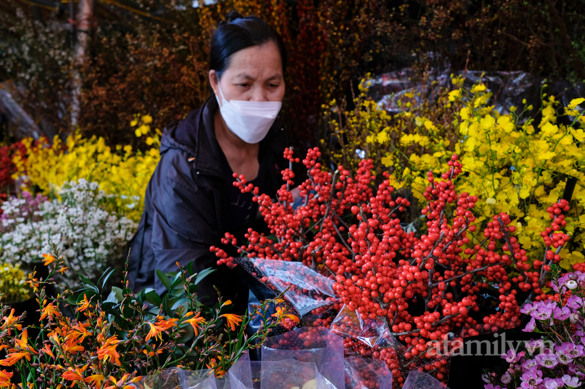 29 Tết đi chợ hoa Quảng Bá: Giá hoa tăng 20% so với ngày thường, mua nhanh 5 cành đào đông cắm đẹp nhà mà hết 2,2 triệu - Ảnh 12.