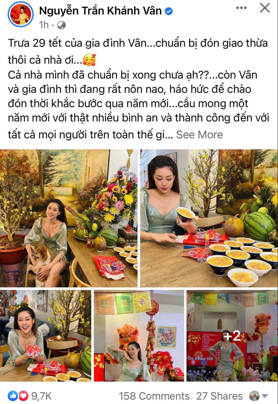 Bữa cơm ngày cuối năm của sao Việt:  - Ảnh 1.