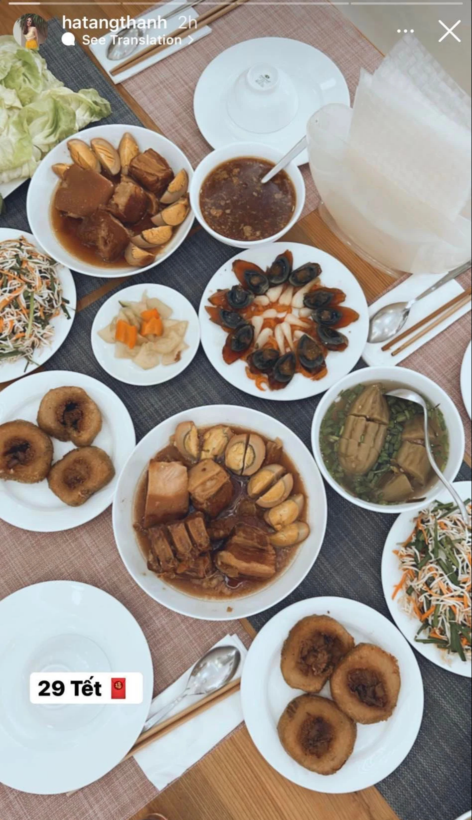 Bữa cơm ngày cuối năm của sao Việt: - Ảnh 3. Bữa cơm ngày cuối năm của sao Việt: - Ảnh 3.
