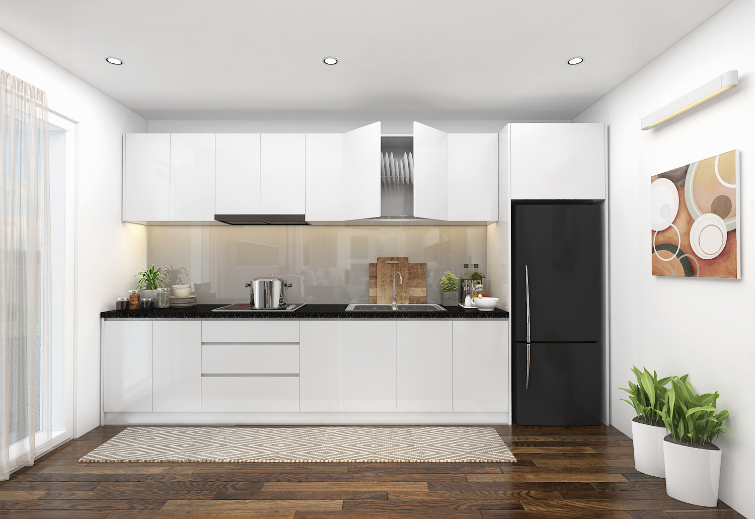6 cách bài trí nội thất chuẩn chỉnh cho phòng bếp dưới 8m² - Ảnh 1.