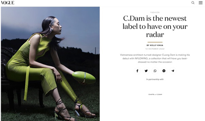 Á hậu Thảo Nhi Lê cùng NTK Cường Đàm xuất hiện ấn tượng trên Vogue Singapore - Ảnh 3.