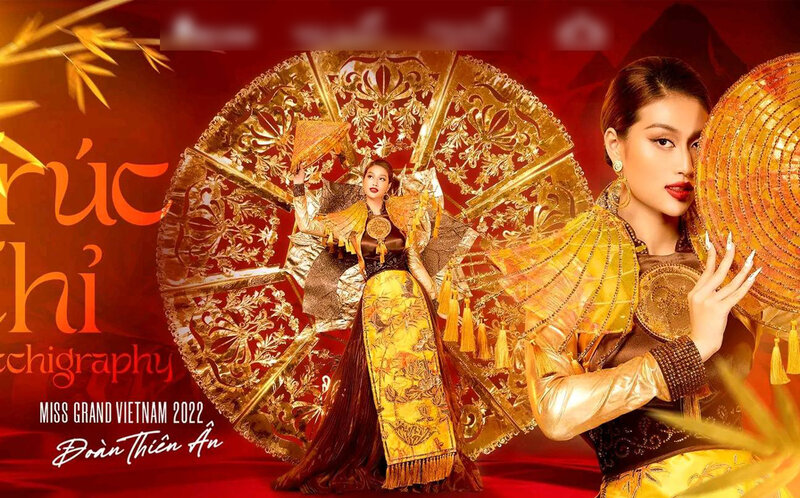 Trang phục dân tộc của Thiên Ân ở Hoa hậu Hòa bình - Ảnh 2.