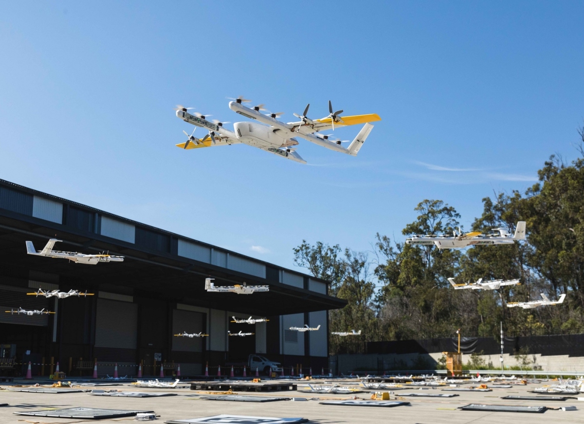Siêu thị ở Australia sử dụng thiết bị bay không người lái để giao hàng - Ảnh 1.
