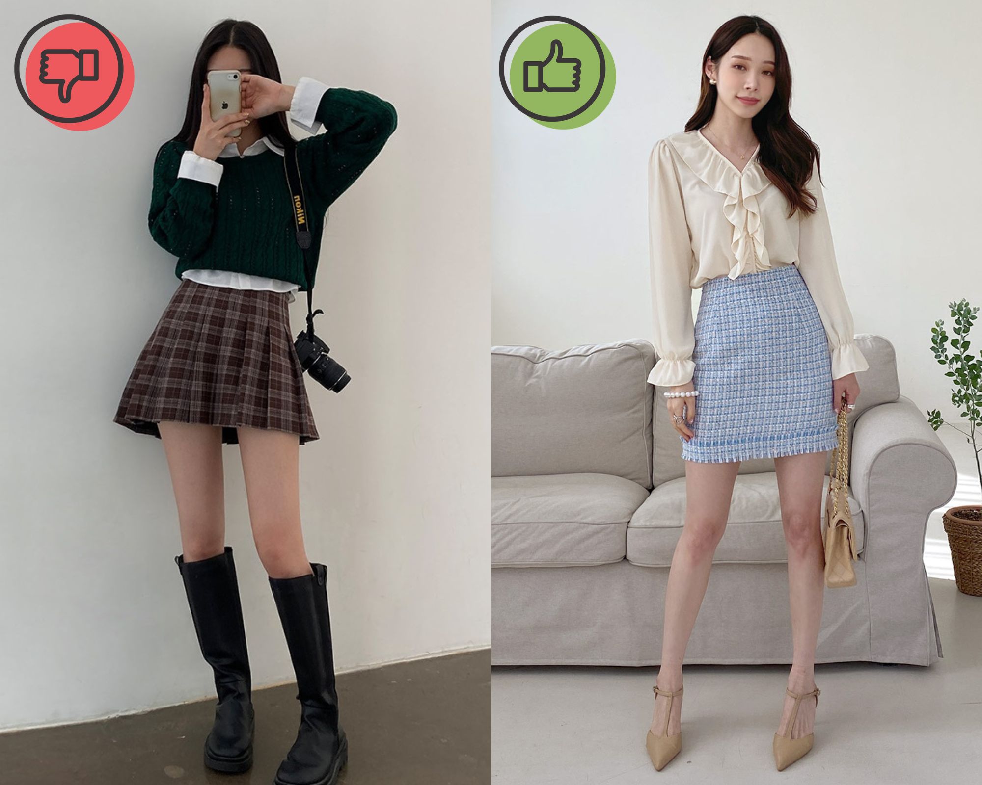 5 cách phối đồ đẹp với chân váy ngắn chữ A cực lôi cuốn cho năm mới -  BlogAnChoi
