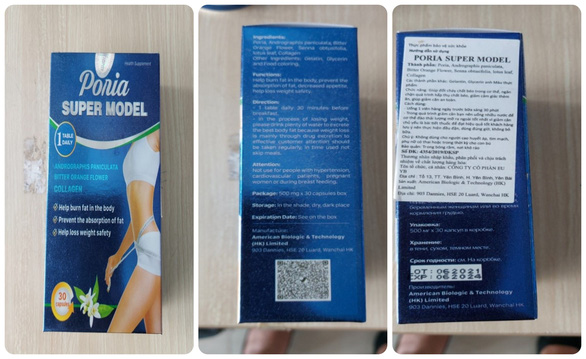Cảnh báo sản phẩm giảm cân Poria super model có chứa chất cấm - Ảnh 1. Cảnh báo sản phẩm giảm cân Poria super model có chứa chất cấm - Ảnh 1.