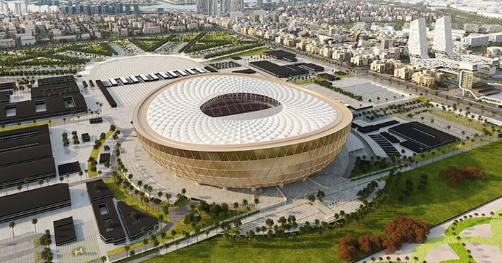 Cận cảnh sân vận động dát vàng sắp tổ chức World Cup 2022 - Ảnh 3.