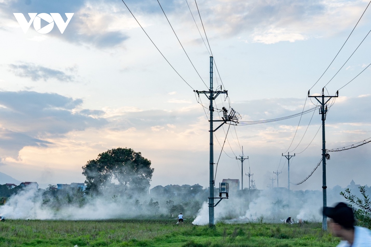 Nông dân ngoại thành Hà Nội đốt rơm rạ, khói mù mịt &quot;bủa vây&quot; người đi đường - Ảnh 6.