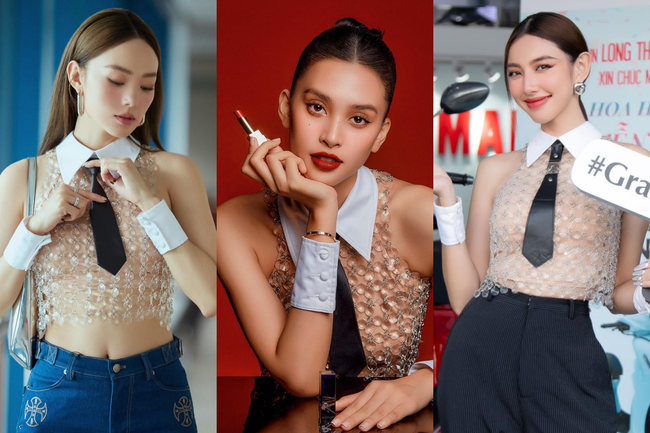 Pha đụng hàng nguy hiểm: Tiểu Vy, Thuỳ Tiên và Minh Hằng cùng mặc chung tấm áo gây hiểu lầm - Ảnh 7. Pha đụng hàng nguy hiểm: Tiểu Vy, Thuỳ Tiên và Minh Hằng cùng mặc chung tấm áo gây hiểu lầm - Ảnh 7.