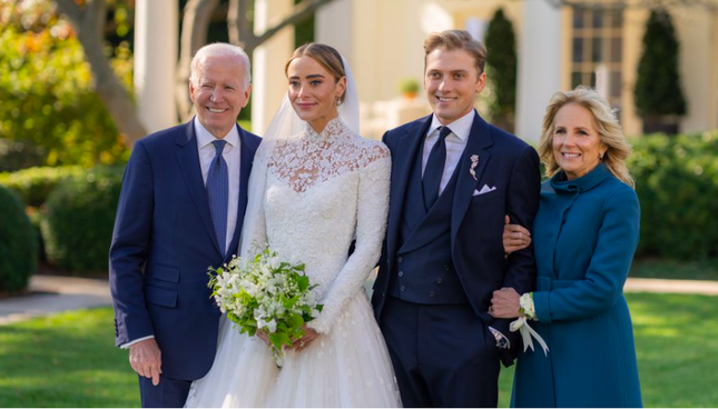 Cháu gái Tổng thống Biden kết hôn tại Nhà Trắng - Ảnh 1.