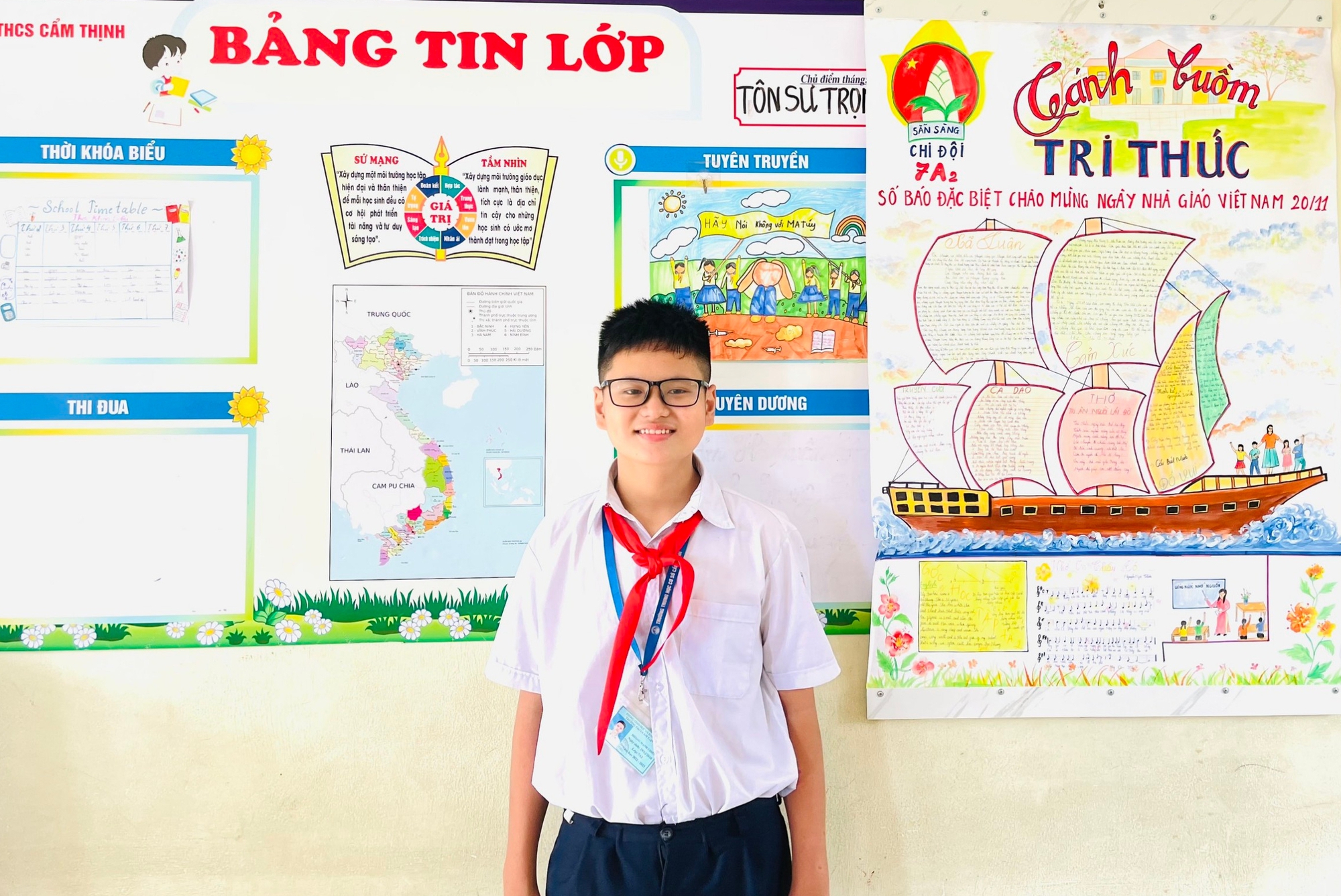 Quảng Ninh: Học sinh lớp 7 cứu cụ ông thoát khỏi đoàn tàu hỏa đang lao đến - Ảnh 1.
