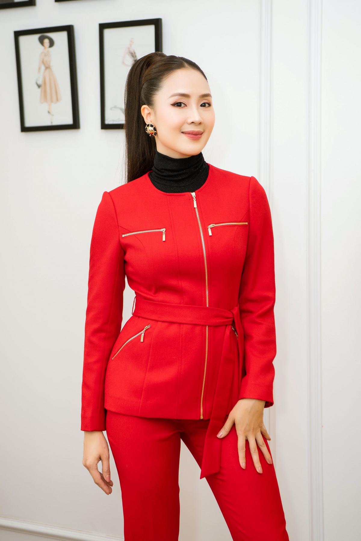 Hồng Diễm đọ vẻ sang chảnh với Á hậu Thuỵ Vân, Hoa hậu Ngọc Hân - Ảnh 3.