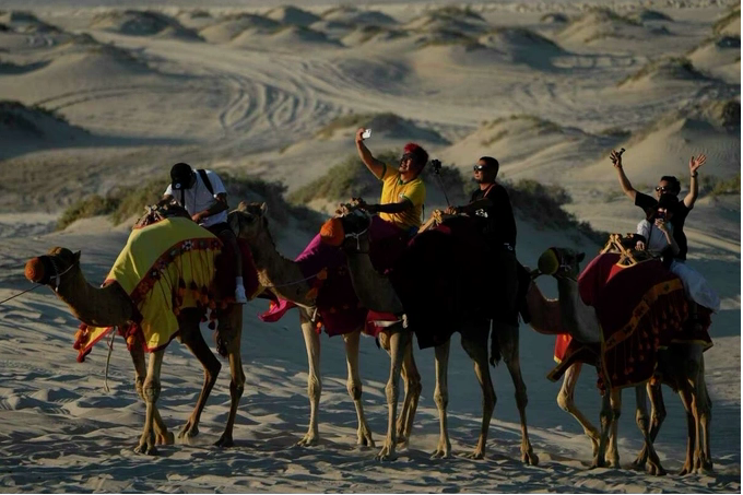 Du lịch Qatar bội thu mùa World Cup: Đến lạc đà cũng &quot;còng lưng&quot; làm thêm giờ vì khách quá đông - Ảnh 1.