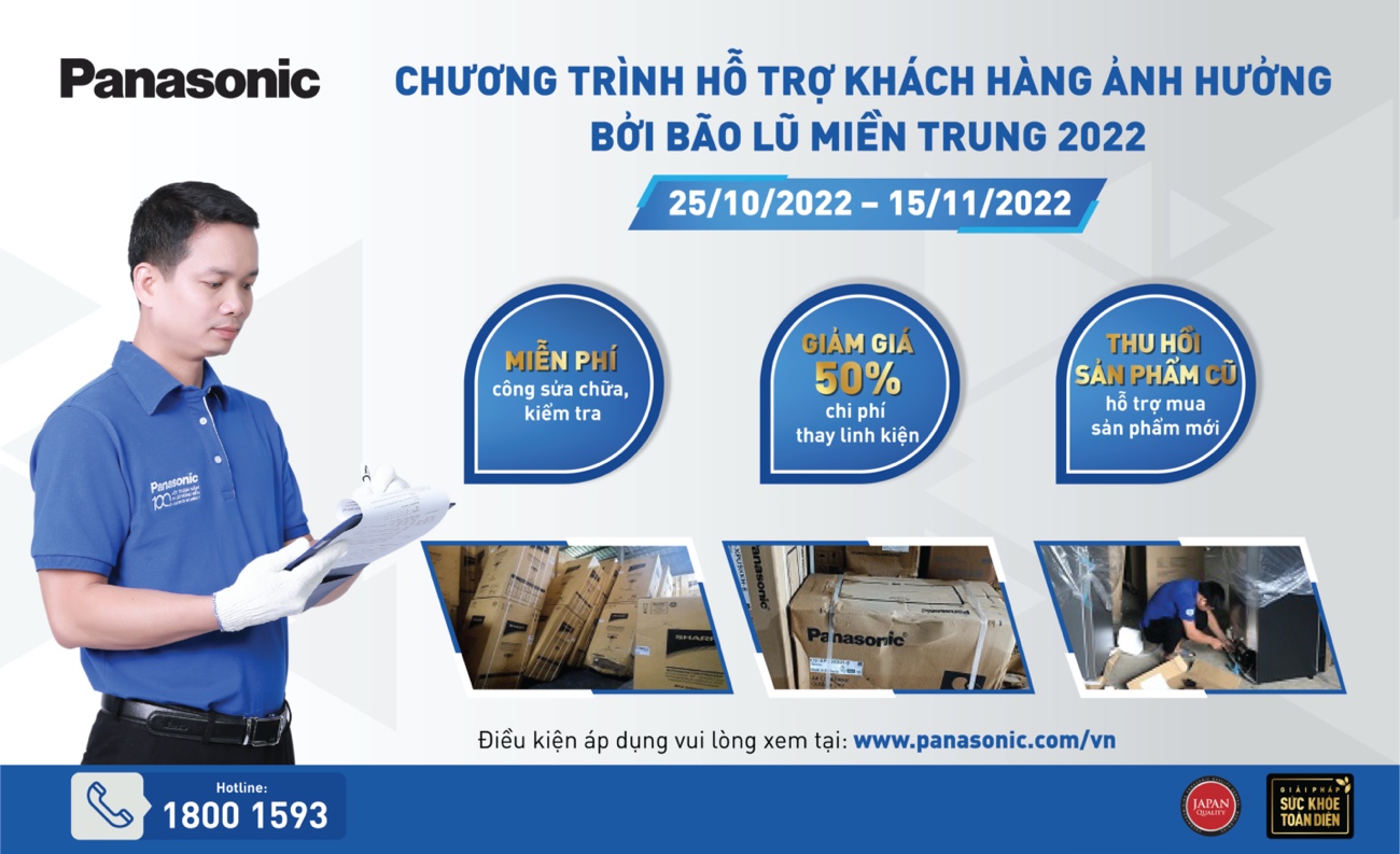Panasonic chung tay hỗ trợ đồng bào 7 tỉnh thành vùng bão lũ - Ảnh 2. Panasonic chung tay hỗ trợ đồng bào 7 tỉnh thành vùng bão lũ - Ảnh 2.