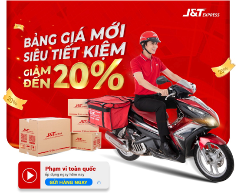 J&T Express giảm cước vận chuyển lên đến 20% đón sóng ưu đãi cuối năm - Ảnh 1. J&T Express giảm cước vận chuyển lên đến 20% đón sóng ưu đãi cuối năm - Ảnh 1.