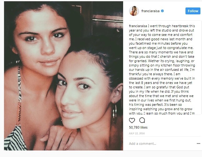Selena Gomez và Francia Raisa: Tình bạn 15 năm tựa cổ tích, hiến thận cứu giúp lúc bệnh tật, ai dè đầy drama đằng sau - Ảnh 5.