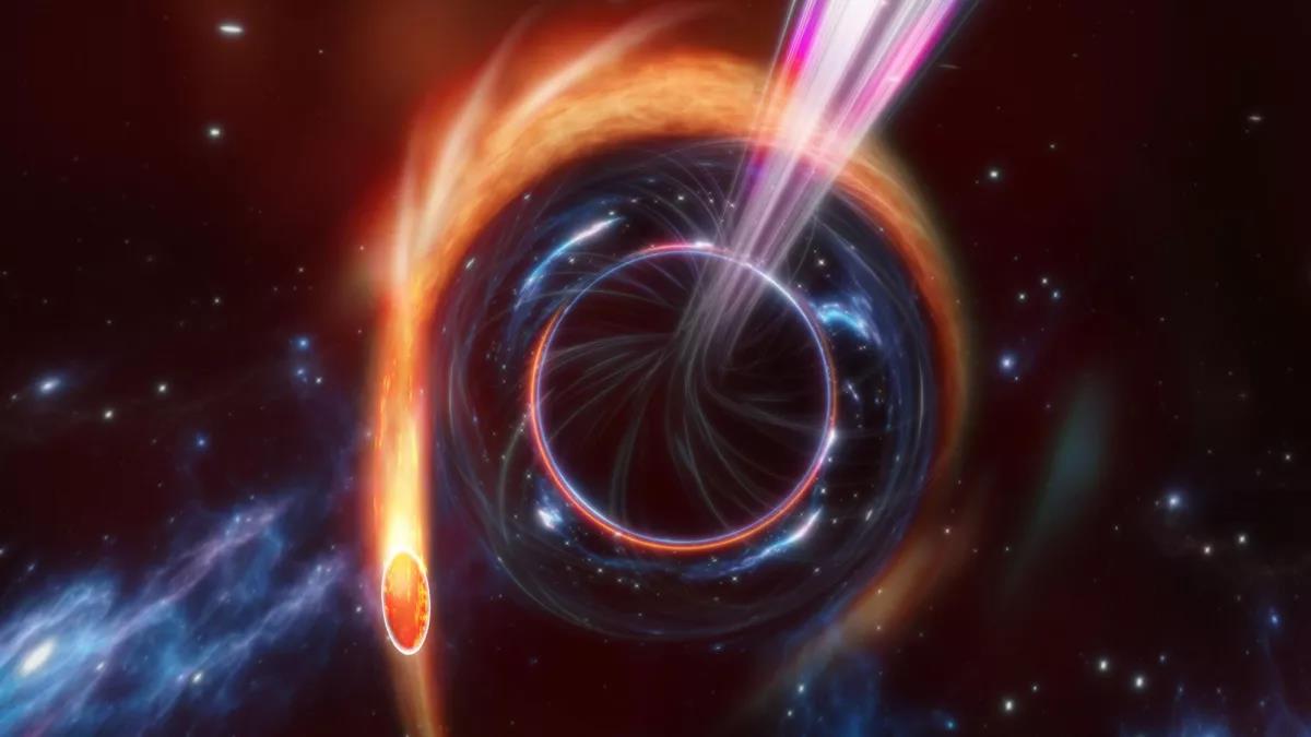 Kinh hoàng: Lỗ đen quái vật nuốt sao, phun xác vào Trái Đất - Ảnh 1.