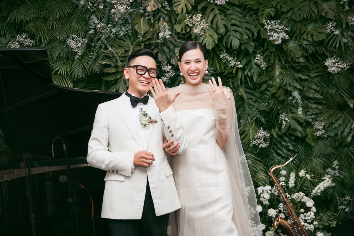 Hoa hậu Dương Mỹ Linh xúc động, nói lời thề ước cùng chồng trong tiệc cưới - Ảnh 3.