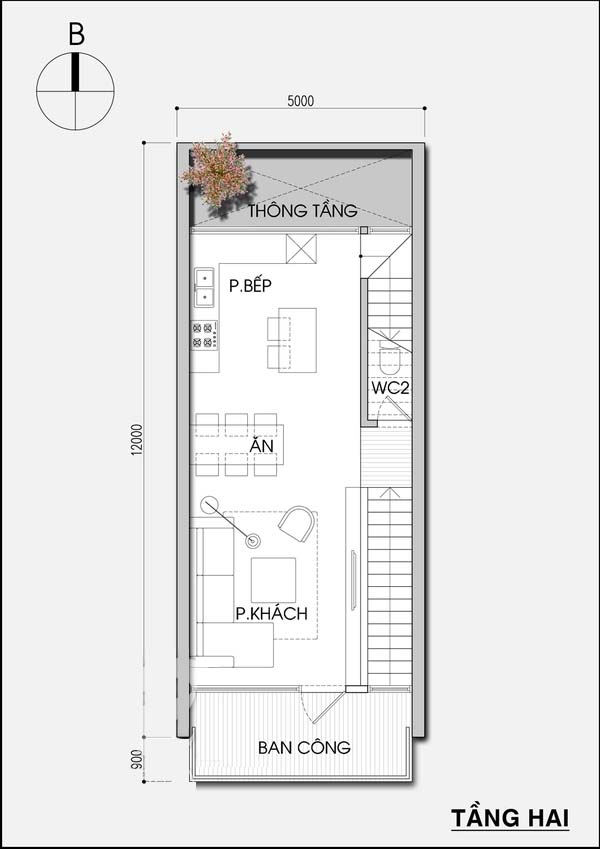 Cách thiết kế nhà ống một mặt tiền hiện đại và đủ sáng - Ảnh 2.