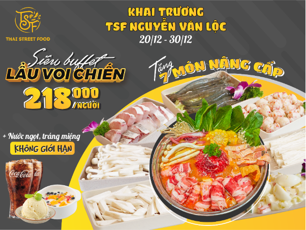 Thai Street Food chào Hà Đông với siêu buffet Lẩu Voi Chiến tặng đủ món chỉ 218.000 đồng - Ảnh 1.