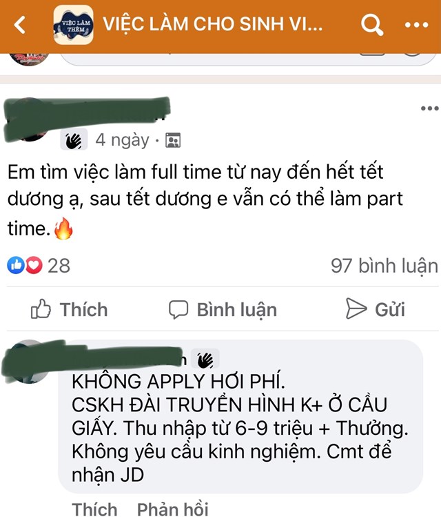 Kiếm tiền tiêu Tết, sinh viên tránh sập bẫy làm thêm - Ảnh 1.