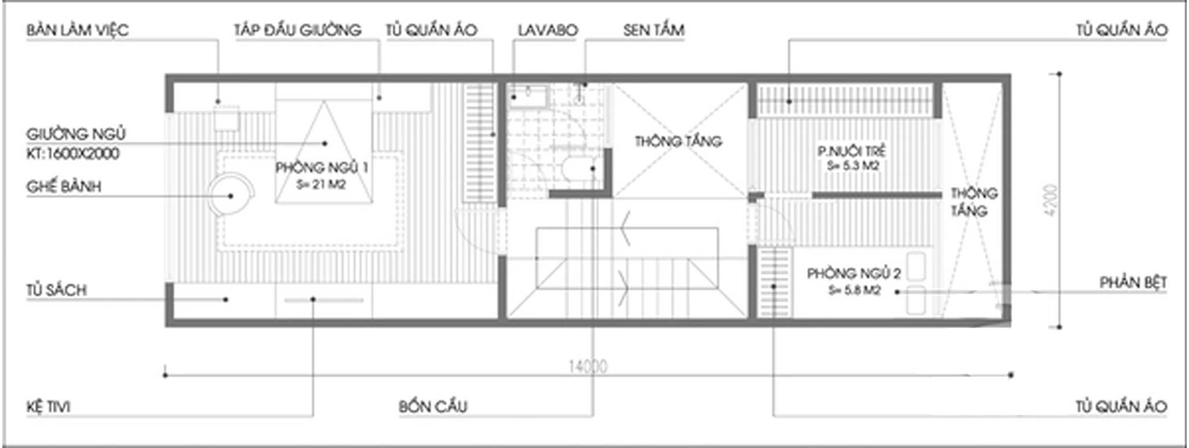 Cách thiết kế và bố trí nội thất cho nhà phố có 6 phòng ngủ - Ảnh 2.