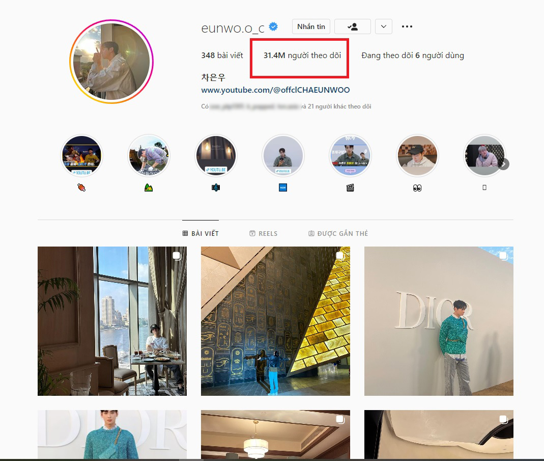 Vượt Lee Min Ho, Cha Eun Woo trở thành nam diễn viên Hàn Quốc có nhiều người theo dõi nhất trên Instagram - Ảnh 1.