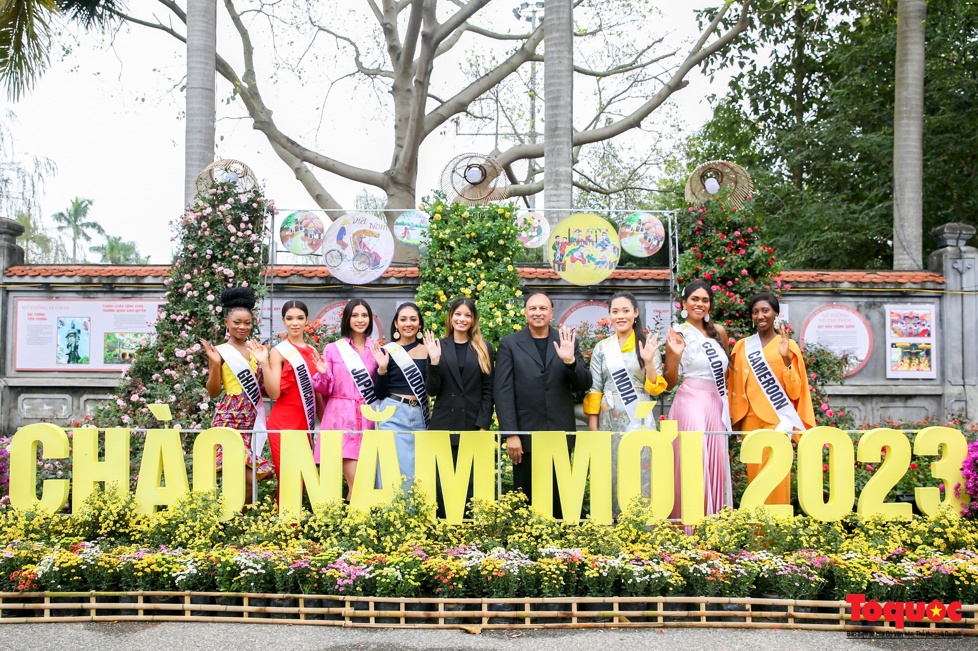 Dàn mỹ nhân Hoa hậu Du lịch thế giới khoe sắc cùng Lễ hội hoa Mê Linh - Ảnh 3.