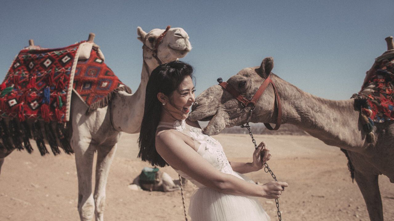 Hoa hậu Ngọc Hân lần đầu công bố ảnh cưới tại Ai Cập - Ảnh 6.