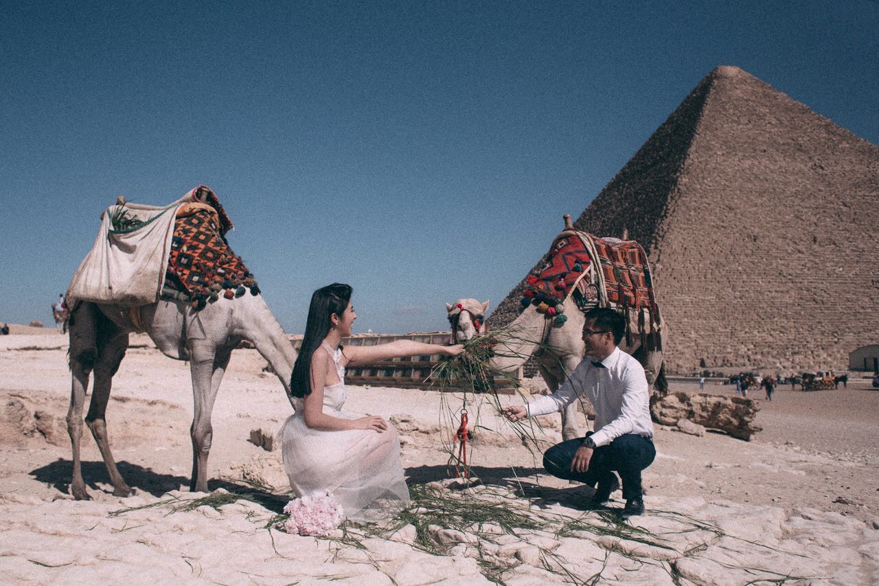Hoa hậu Ngọc Hân lần đầu công bố ảnh cưới tại Ai Cập - Ảnh 3.