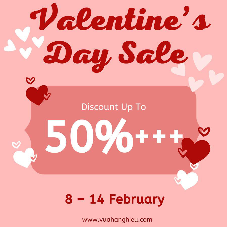 Valentines Day tại Vua Hàng Hiệu: Sale 50%++, nhiều quà tặng hấp dẫn - Ảnh 1. Valentines Day tại Vua Hàng Hiệu: Sale 50%++, nhiều quà tặng hấp dẫn - Ảnh 1.