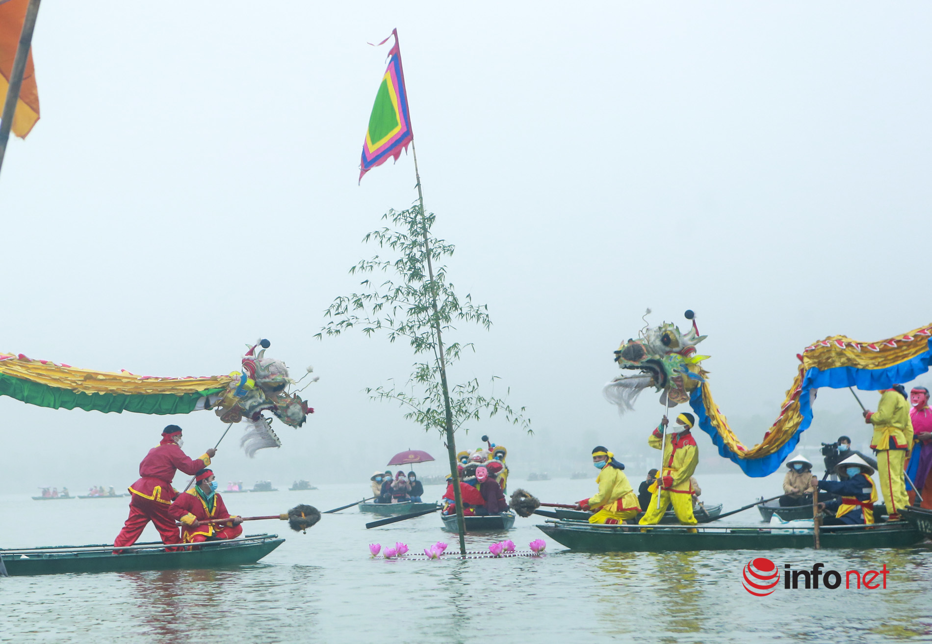 Nghìn người tham dự lễ rước nước trên mặt hồ rộng nghìn ha Tam Chúc - Ảnh 4.