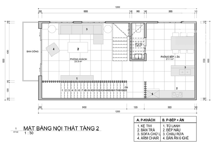 Thiết kế nhà ống 4 tầng rộng gần 72m² vừa để ở vừa kinh doanh với tổng chi phí 2,8 tỷ đồng - Ảnh 2.