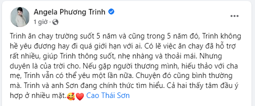 HOT: Angela Phương Trinh và Cao Thái Sơn chính thức xác nhận đang tìm hiểu nhau - Ảnh 1.