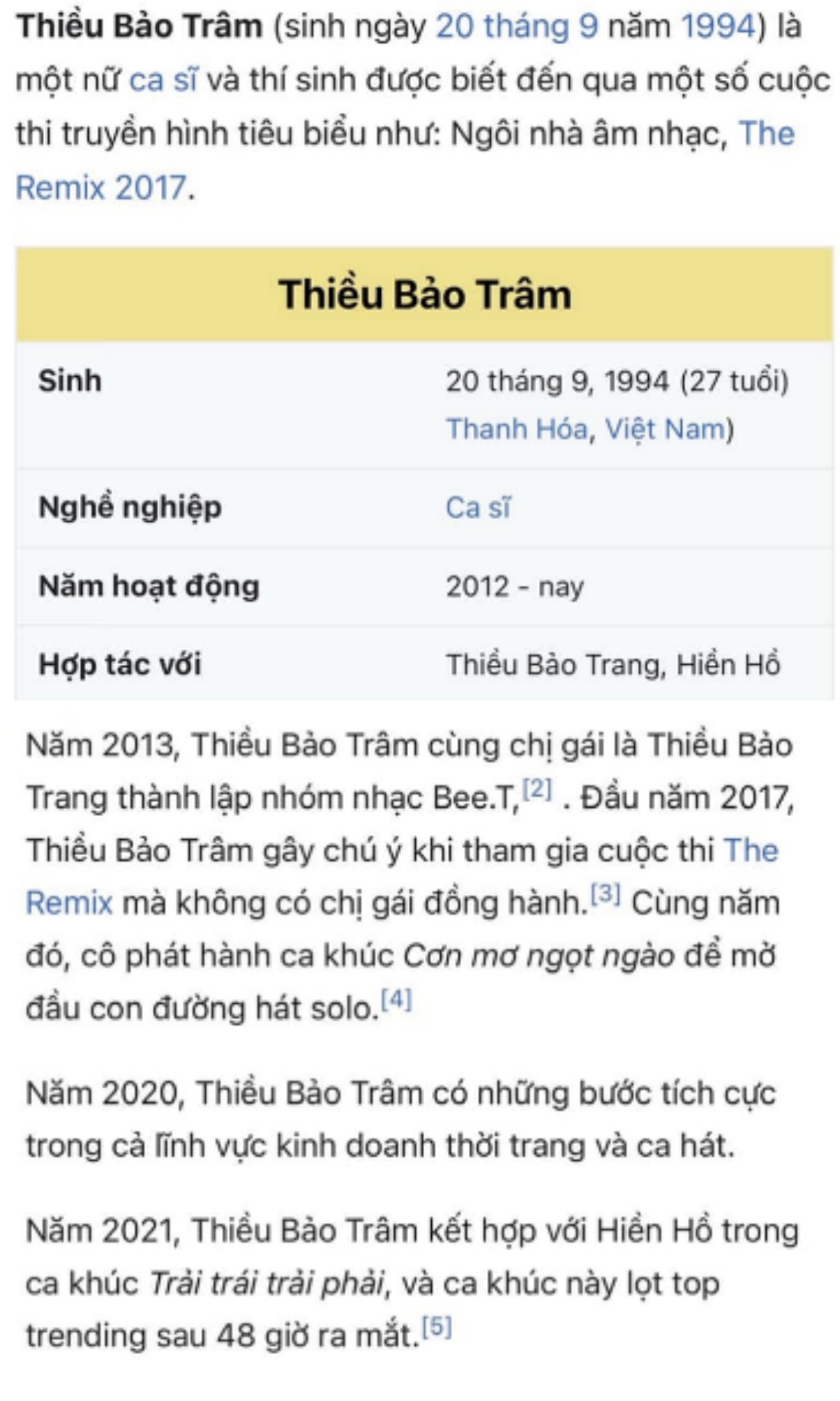 Thiều Bảo Trâm bất ngờ “bay màu” trên Wikipedia, lý do vì bị “biểu quyết xóa bài”? - Ảnh 3.