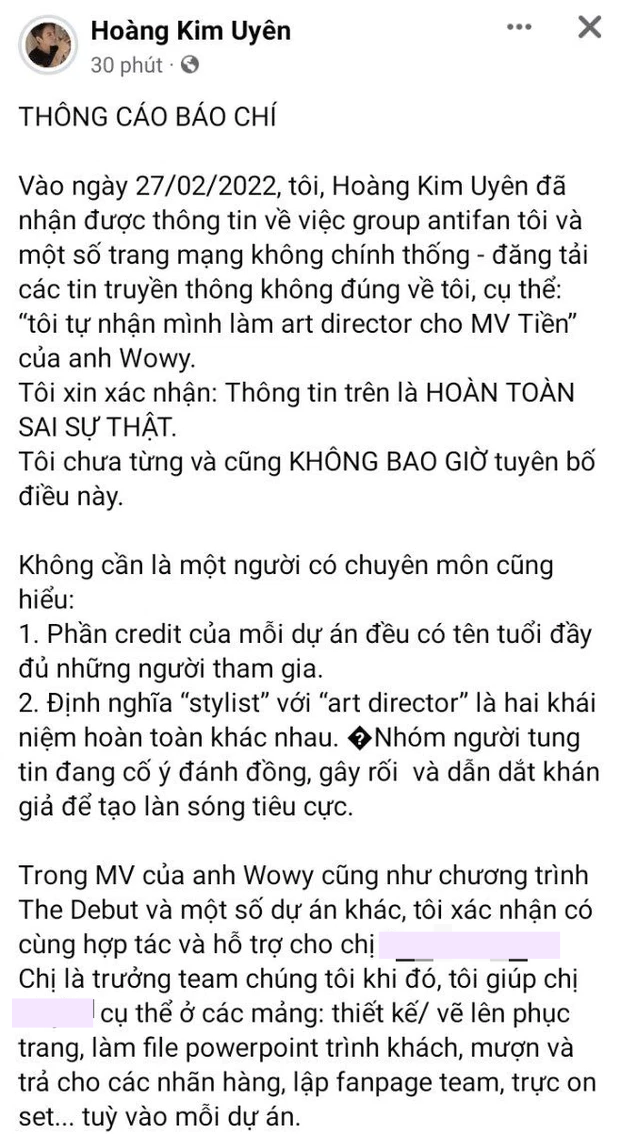 Bạn trai vướng phốt nhận vơ trong MV của Wowy, Miko Lan Trinh lên tiếng: Cây muốn lặng mà gió chẳng ngừng - Ảnh 3.