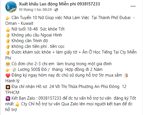 Lại rộ dịch vụ môi giới xuất khẩu lao động "ô sin" tại Ả rập Xê út sau vụ nữ lao động tử vong - Ảnh 1. Lại rộ dịch vụ môi giới xuất khẩu lao động "ô sin" tại Ả rập Xê út sau vụ nữ lao động tử vong - Ảnh 1.