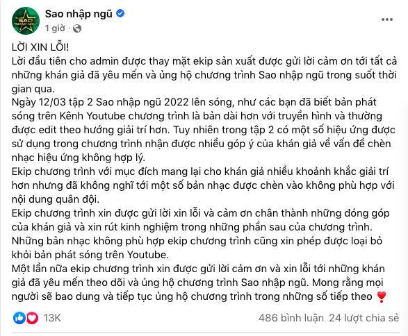 The production crew Why enlisted in the army was criticized so much that they had to post an apology, the reason was related to Duc Phuc - Hoa Minzy?  - Photo 5.