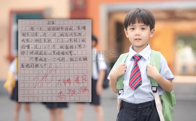 Parents are excited because of their son's pregnancy essay, the teacher praises: So wonderful!  - Photo 1.